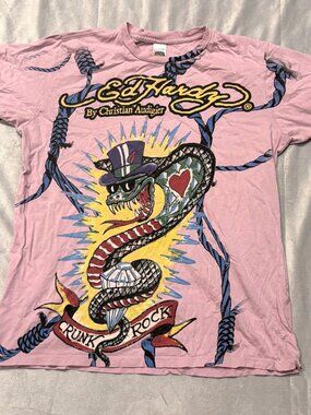 Vintage Y2K Ed Hardy Snake Crunk Rock